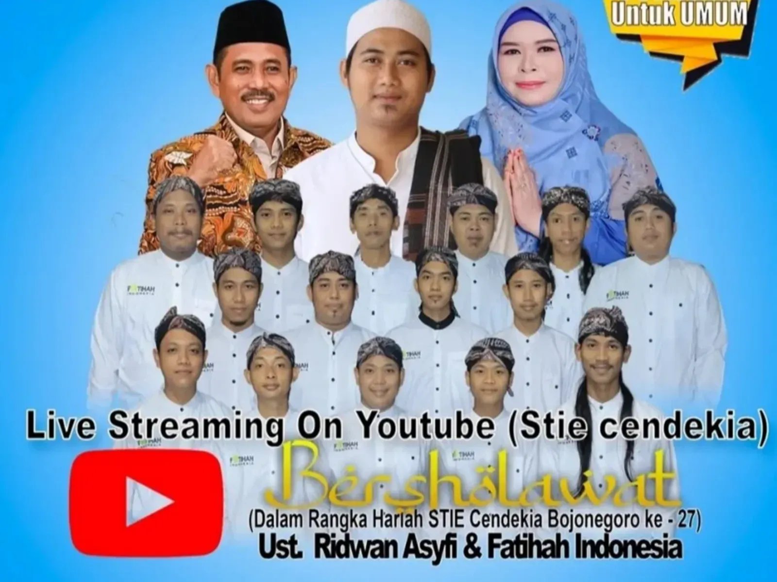 Meriah dan Khusyuk, STIE Cendekia Bojonegoro Sukses Gelar Bersholawat Bersama Ust. Ridwan Asyfi &amp; Al-Fatihah Indonesia