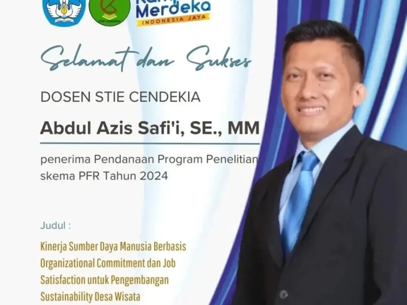 Dosen STIE Cendekia Bojonegoro Raih Pendanaan Program Penelitian & Pengabdian Masyarakat Tahun 2024