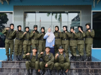 Resimen Mahasiswa mengikuti Diksar di Dodikjur Rindam V/Brawijaya Malang.