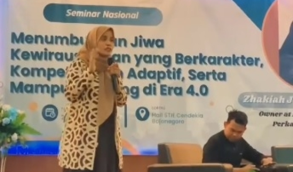 UKM Kewirausahaan STIE Cendekia Gelar Seminar Nasional: Menumbuhkan Jiwa Wirausaha Berkarakter dan Kompetitif di Era 4.0